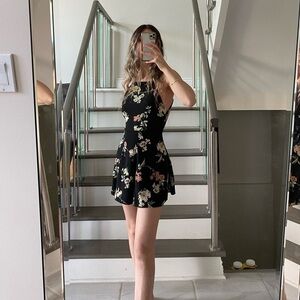 Brandy Melville Floral Black Dress